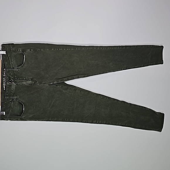 American Eagle Green size 8 360 super stretch jeggings - Picture 1 of 8